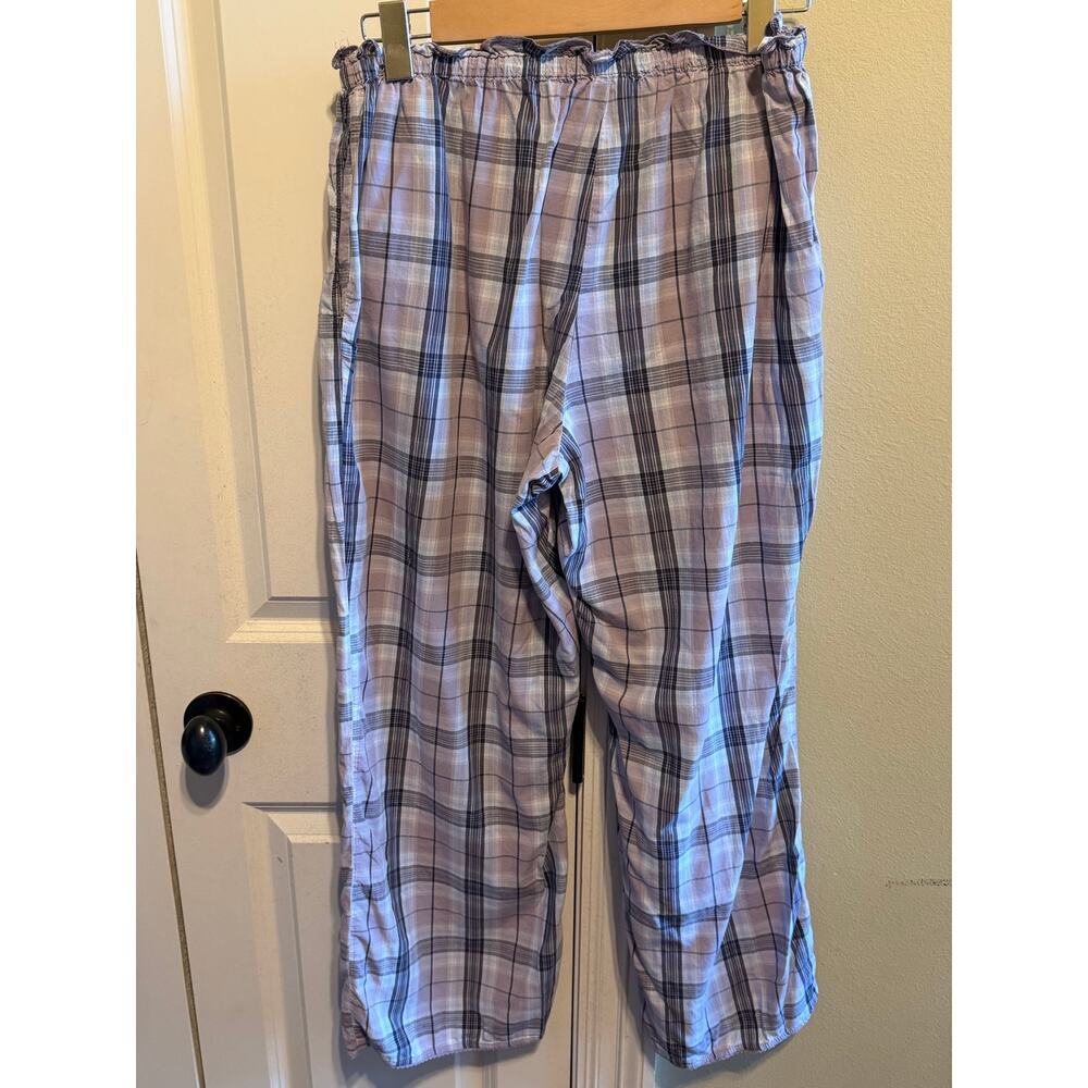 Old Navy Purple Plaid Pajama Sleep Set Top And Pants Spaghetti Straps Sz M - Picture 13 of 13
